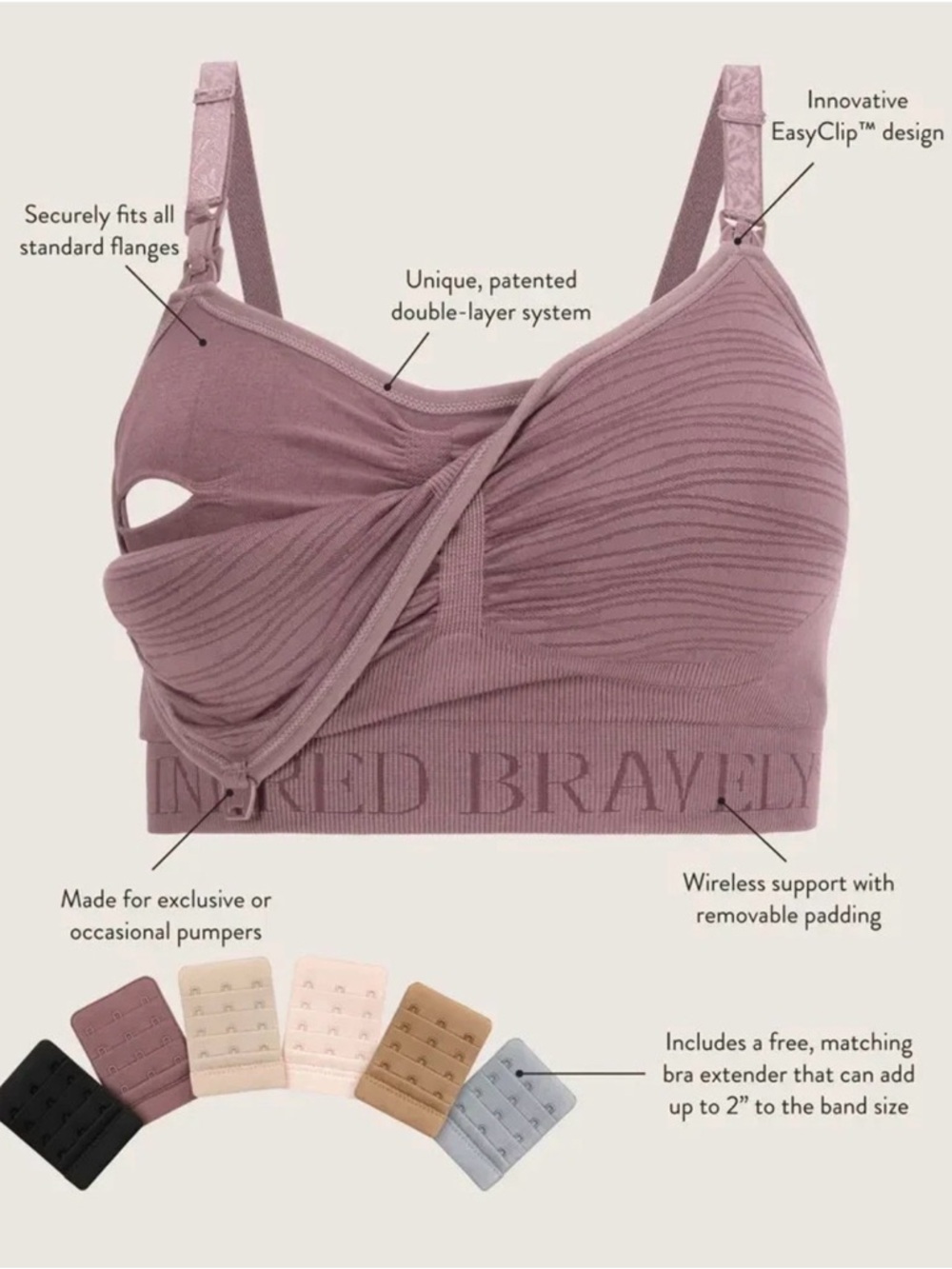 Bundle of 2 Kindred Bravely Sublime Hands-Free Pumping & Nursing Bras